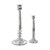 Large Heavy 925 Sterling Silver Candle holders With cut out ball Unique design