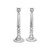 Large Heavy 925 Sterling Silver Candle holders With cut out ball Unique design