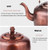 Vintage Copper Whistling Tea Kettle - Classic Stovetop Teapot