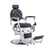 Chairs for Barbershop Beauty Tattoo Massage (Black-Silver)