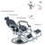 Chairs for Barbershop Beauty Tattoo Massage (Black-Silver)