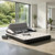Inflatable Backrest Bed Inflatable Sofa Bed Couch Mattress Lounger with Built in Back Support Armrests and Cushioned
