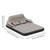 Inflatable Backrest Bed Couch Mattress Lounger with Raised Back Support and Side Armrests Soft Cushion Flocked Top