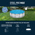 Durable Round Metal Frame Outdoor Backyard Pool, Puncture-Resistant Liner - Ladder and Cover Included, Gray