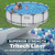 Durable Round Metal Frame Outdoor Backyard Pool, Puncture-Resistant Liner - Ladder and Cover Included, Gray
