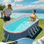 Foldable PVC Swimming Pool, Portable Above Ground Family Pool, 143", Blue | Durable PVC Material No Inflation Required Foldable Design