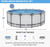 Steel Frame Above Ground Pool, 144x48 Inch, Triple-Layer Liner, Rust-Proof, 5500 Gallons, with Pump, Ladder and Repair Patch（144in-48in）