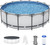 Steel Frame Above Ground Pool, 144x48 Inch, Triple-Layer Liner, Rust-Proof, 5500 Gallons, with Pump