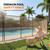 VINGLI 4ft High Pool Fence for Inground and Above Ground Pools, Brown Mesh Removable Safety Fencing