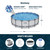 Bestway Steel Pro MAX 16' x 48" Durable Round Metal Frame Outdoor Backyard Pool, Puncture-Resistant Liner - Ladder and Cover Included, Gray