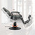 Vintage Recline Barber Chair, Grey - Button Style