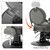 Vintage Recline Barber Chair, Grey - Button Style