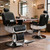 Reclining Barber Chair for Barbershop, Black