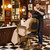 Reclining Salon Chairs for Hair Stylist (Gold)