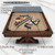 Freetime Fun 7 FT 3 in 1 Multi Game Pool Table with Dining Top Pool Table Ping Pong Table Combo