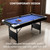 Foldable No Assembly Pool Table with Balls, Cues, Chalk, Rack & Brush, Portable Billiards Game Table for Apartment