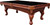 Playcraft Charles River 8' Slate Pool Table w/Leather Drop Pockets - Billiard Table with Solid Hardwood & 3pc Slate System