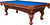 Playcraft Charles River 8' Slate Pool Table w/Leather Drop Pockets - Billiard Table with Solid Hardwood & 3pc Slate System