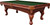 Playcraft Charles River 8' Slate Pool Table w/Leather Drop Pockets - Billiard Table with Solid Hardwood & 3pc Slate System