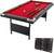 Foldable No Assembly Pool Table with Balls, Cues, Chalk, Rack & Brush, Portable Billiards Game Table for Apartment