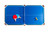 RACK Crux 55-Inch Folding Billiards/Pool Game Table (Blue 3-in-1 Multi Game) – Billiards/Pool, Ping Pong and Push Hockey