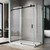 W x 76" H Frameless Corner Sliding Shower Door