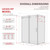 W x 76" H Frameless Corner Sliding Shower Door