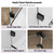 Frameless Corner Shower Door 36"x60"x75", Soft-Close Design