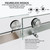 W x 76" H Double Sliding 3/8" Glass Brushed Nickel