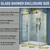Corner Sliding Shower Enclosure 34" D x 56-60" W x 72" H, Frameless