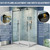 Corner Sliding Shower Enclosure 34" D x 56-60" W x 72" H, Frameless
