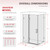 H L-Shaped Frameless Swing Corner Shower Door