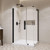 Frameless Pivot Shower Door Corner, Black