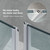 Frameless Pivot Shower Door Corner, Black
