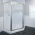 Shower Door, Obscure Glass, Brushed Nickel Finish 15.5" x 26.5" x 15.5