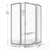 Shower Door, Obscure Glass, Brushed Nickel Finish 15.5" x 26.5" x 15.5