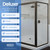 Shower Door, Obscure Glass, Brushed Nickel Finish 15.5" x 26.5" x 15.5
