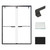 Transolid Eden 56 to 60 in. W x 80 in. H Semi-Frameless Bypass Sliding