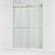 PLUS 3/8 SHOWER DOOR 82x 59-5/8 with Towel Bar in Brushed Nickel