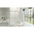 76 inch H Semi-Frameless Bypass Shower Door in Brushed Nickel