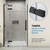 Pemberly Row Shower Kit with Base and Door, 48 x 32 x 74-3/4 Inches