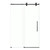 Pemberly Row Frameless Sliding Shower Door, 48"W x 74"H, Black