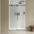 Pemberly Row Frameless Sliding Shower Door, 48"W x 74"H, Black