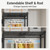 Freestanding Clothes Racks with Adjustable Shelves and Hanger Rods from 5'10" to 8'8", Large Modular Closet Systems 1360LBS