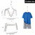 Portable Clothes Garment Rack, Jacket Coat Stand Hanger(8pcs
