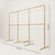 pamo Gold Clothing Rack – 114" W x 76" H, 310 lbs Load Capacity
