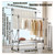 Heavy Duty 450LB Load Aluminum Clothes Drying Rack, Foldable Rolling Garment Rack, Height Adjustable & Extendable, Perfect for Blankets