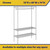Zedfire 18" x 48" x 74" NSF Chrome Clothes Rack, Heavy Duty Garment Shelf Organizer for Clothes and Shoes