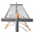 Alba Two-Sided, Two-Shelf Coat Rack, 6 Hangers, 6 Hooks, Metallic Gray and Light Wood, 45.6 x 72 x 22 Inches (PMLUX6)
