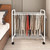 Telescopic Pants Rack with Hangers and Wheels, Multi-Functional Trouser Display Stand
